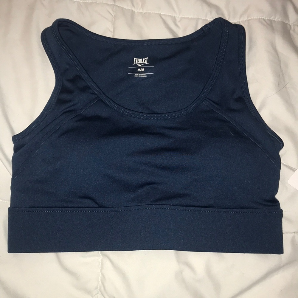 Dark blue sports bra. Everlast